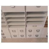 LLR - White Stackable Office Storage Cubes - 4-Column Modular