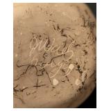 LLR - Pair of Horsehair Pottery - Multicolor Stripe Band, Signed