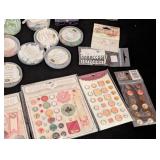 LS - Stella Rose Scrapbooking Embellishments & Stickers Lot - Assorted Brads, Dots, & Frames