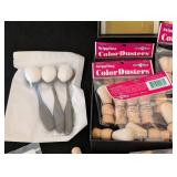 LLR - Stippling Color Dusters - 4-Brush Set + Craft Sponges & Blending Tools