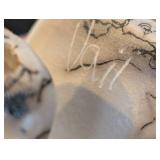 Set of Five Horsehair Pottery Bear Figurines, signed