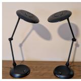 ML - SYLVANIA Pair of Adjustable Table Lamps - 7-inch Base Diameter, Black
