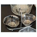 ML - Assorted Vintage Cut Glass & Crystal Set - Cake Plate 12 in diameter, 4 in high