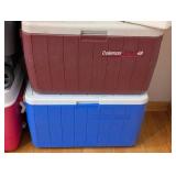 K - Assorted Coolers - 7 Units (Coleman, Igloo, Rubbermaid)