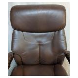 LS - Lane Leather Rolling Office Chair, Height-Adjustable