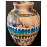 Pair of Horsehair Pottery Vases