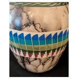 Pair of Horsehair Pottery Vases