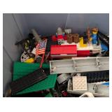 LR - LEGO Bricks Assortment Lot in Storage Bin - Mixed Colors & Parts