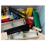 LR - LEGO Bricks Assortment Lot in Storage Bin - Mixed Colors & Parts