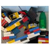 LR - LEGO Bricks Assortment Lot in Storage Bin - Mixed Colors & Parts