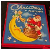 LS - John W. Thomas & Co. Vintage Christmas Boxes & Candleholder - 13 in high, 9 in diameter