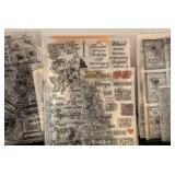 LR - Rubber Crafting Stamps - Floral & Sentiment Designs Collection