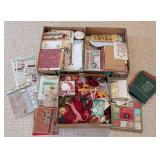 LR - Christmas Crafting Supplies Lot - Ribbon, Stickers, Embellishments & Paper Pack