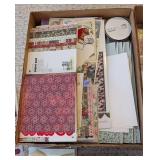 LR - Christmas Crafting Supplies Lot - Ribbon, Stickers, Embellishments & Paper Pack