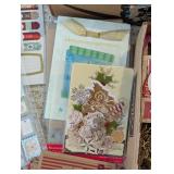 LR - Christmas Crafting Supplies Lot - Ribbon, Stickers, Embellishments & Paper Pack