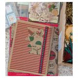 LR - Christmas Crafting Supplies Lot - Ribbon, Stickers, Embellishments & Paper Pack