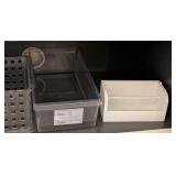 LR - Clear Plastic Storage Drawers & Boxes Set for Craft Projects, Office & Home Organization
