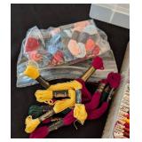 LR - Assorted Embroidery Floss & Storage Containers Set - Colorful Thread Spools & Storage Organizers