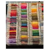 LR - Assorted Embroidery Floss & Storage Containers Set - Colorful Thread Spools & Storage Organizers