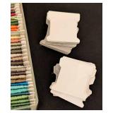 LR - Assorted Embroidery Floss & Storage Containers Set - Colorful Thread Spools & Storage Organizers