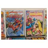 LR - Malibu Comics Lot - The Ferret, Man of War, Star Slammers, Raver, Arrow, Power & Glory