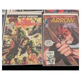 LR - Malibu Comics Lot - The Ferret, Man of War, Star Slammers, Raver, Arrow, Power & Glory