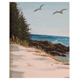 LR -Signed Oil Painting - Beach Scene