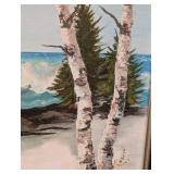 LR -Signed Oil Painting - Beach Scene