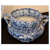 ML - Bombay Company Blue & White Porcelain Tea Set - 13-inch Plate, Teapot, Sugar Jar & Tureen