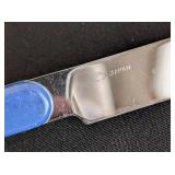 ML - Blue Plastic-Handle Flatware Set - Service for 18,