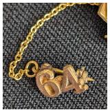 ML - Terryberry 1/10-12K Gold-Filled School Pins - Pair (Lot of 2)