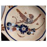 ML - Octagonal Bird Plate & Lidded Jar - Decorative Pottery Pair