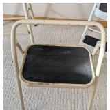 ML - Three-Step Ladders - Used Condition, White Frames With Black Non-Slip Treads