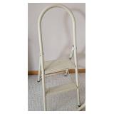 ML - Three-Step Ladders - Used Condition, White Frames With Black Non-Slip Treads