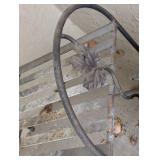 FD - Wrought Iron Bench with 2 Lanterns