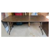 LS - Wood Folding Table 6 ft x 30 in - Surface Wear