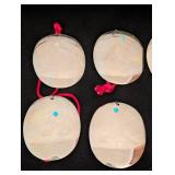 LS - Nambe Ortiz Silver-Tone Ornaments with Turquoise Accents