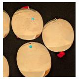 LS - Nambe Ortiz Silver-Tone Ornaments with Turquoise Accents