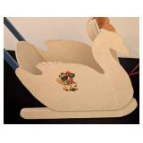 LS - Sew Master Mini Sewing Machine Toy, Vintage Wooden Rocking Horse & Red Ironing Board - Lot