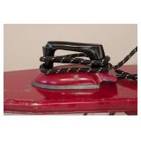 LS - Sew Master Mini Sewing Machine Toy, Vintage Wooden Rocking Horse & Red Ironing Board - Lot