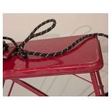 LS - Sew Master Mini Sewing Machine Toy, Vintage Wooden Rocking Horse & Red Ironing Board - Lot