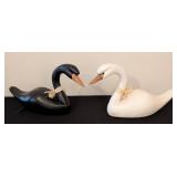 LLR - Stanstead Decoy Co. Wooden Swan Pair
