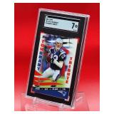 2008 Topps Football Tom Brady Tribute Card #TBT-TB15 Near Mint SGC 7