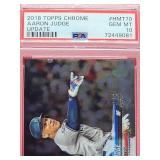 2018 Topps Chrome Update Baseball Aaron Judge Rookie card #HMT70 Gem Mint PSA 10