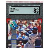 1995 PKK Baseball Ken Griffey Jr Promo Card Near Mint-Mint SGC 8