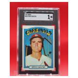 1972 Topps Baseball Steve Carlton Card #420 Poor SGC 1