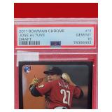 2011 Bowman Chrome Baseball Jose Altuve Rookie Card #11 Gem Mint PSA 10