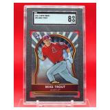 2011 Topps Finest Mike Trout Rookie Card #94 Near Mint-Mint SGC 8