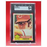 1976 Topps Baseball Pete Rose Card #240 Excellent SGC 5