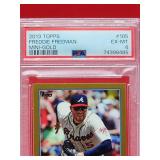 2013 Topps baseball Freddie Freeman Mini-Gold card #105 Excellent-Mint PSA 6